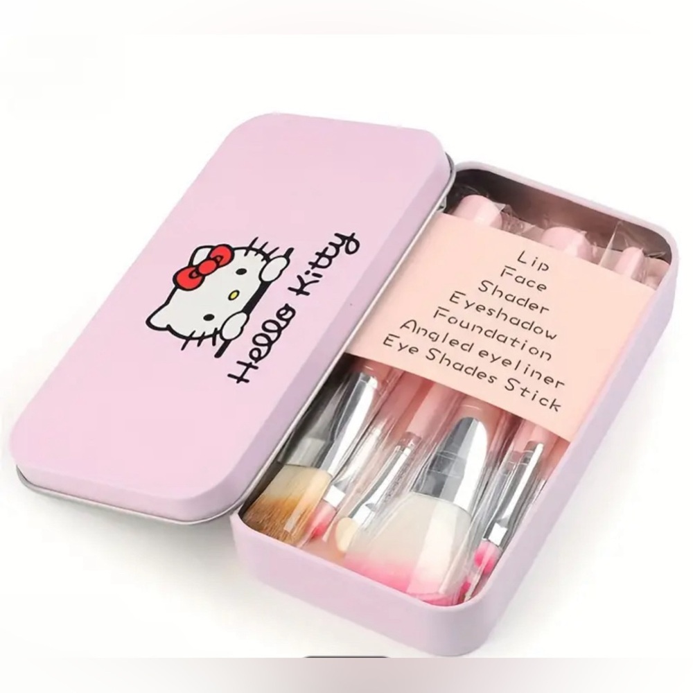Hello Kitty 7pcs Makeup Brush Set with Storage Case